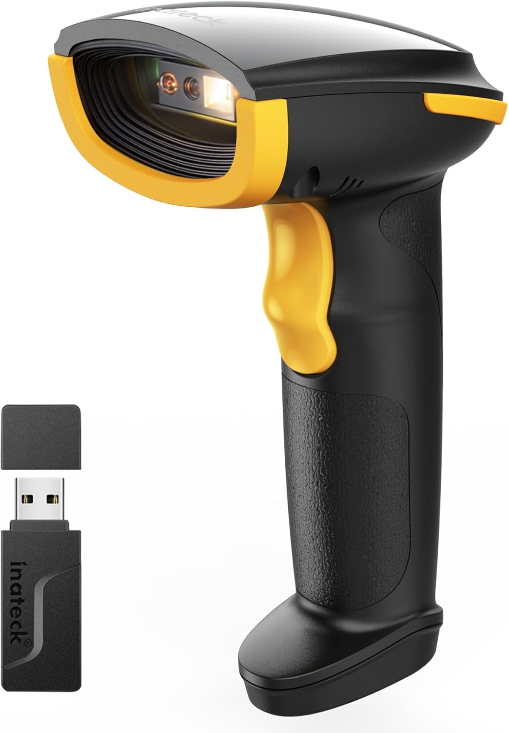 2D QR Strekkodeleser, Trådløs, 2600mAh batteri, Plug and Play