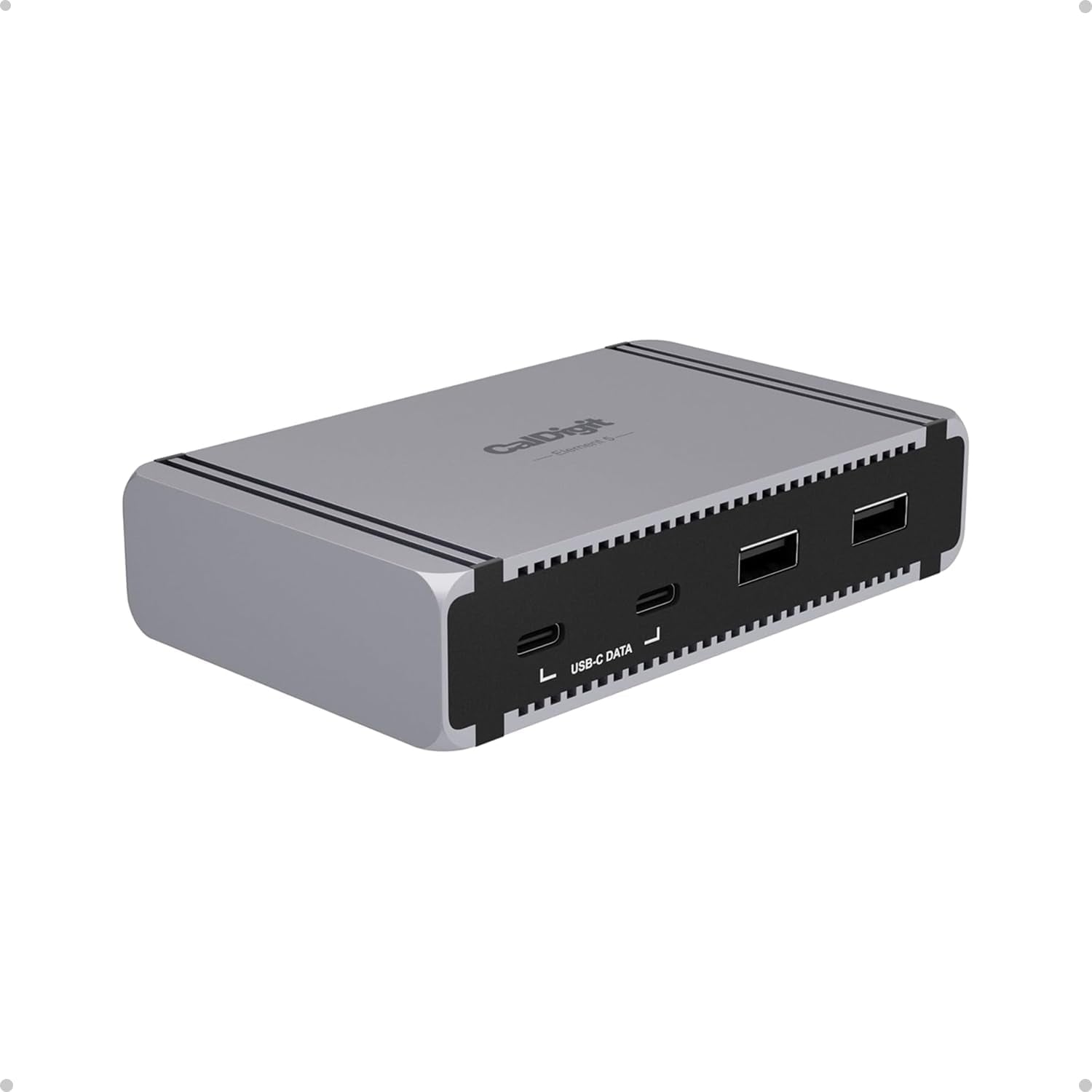CalDigit E5 Thunderbolt 5 Element 5 Hub 9-Port 4x Thunderbolt 5/USB4 v2 PortS 3x USB-A & 2x USB-C 10G, Single 8K, Dual 6K/8K, Dual 4K@240Hz, 90W