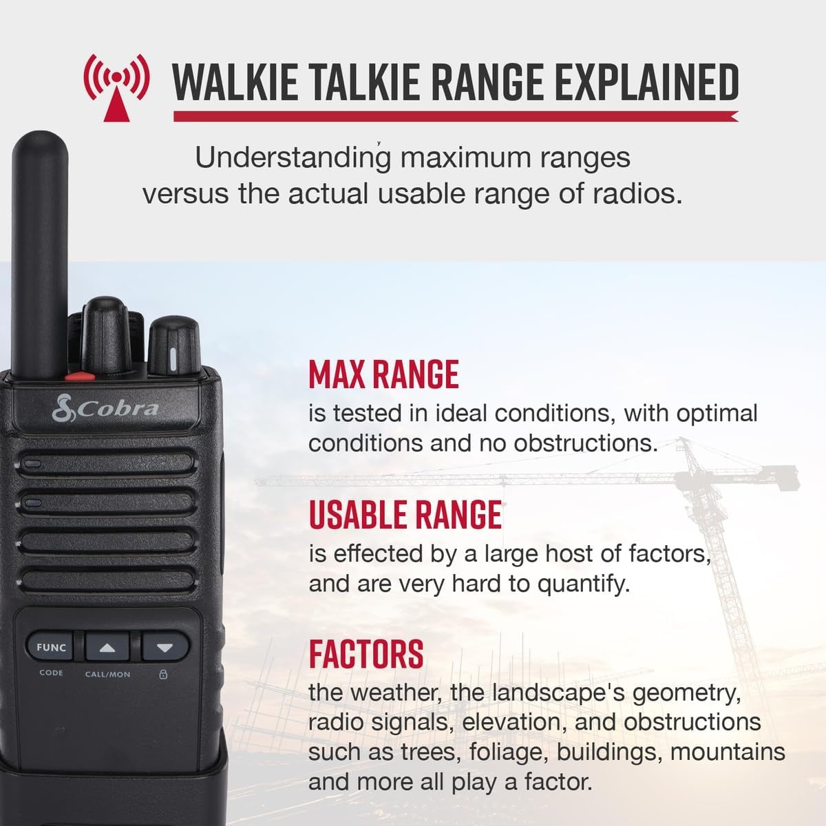 Cobra PX650-6 Profesjonelle Walkie Talkies 6-Pack, Oppladbare, PMR446, Bedriftsradioer, Støvtette og Sprutsikre (IP54)