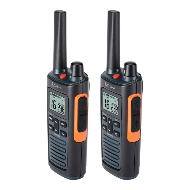 Cobra RX680 Walkie Talkies 2-pack, Oppladbare, PMR446 Radioer, 10km Rekkevidde, Støvtette, Sprutsikre (IP54)