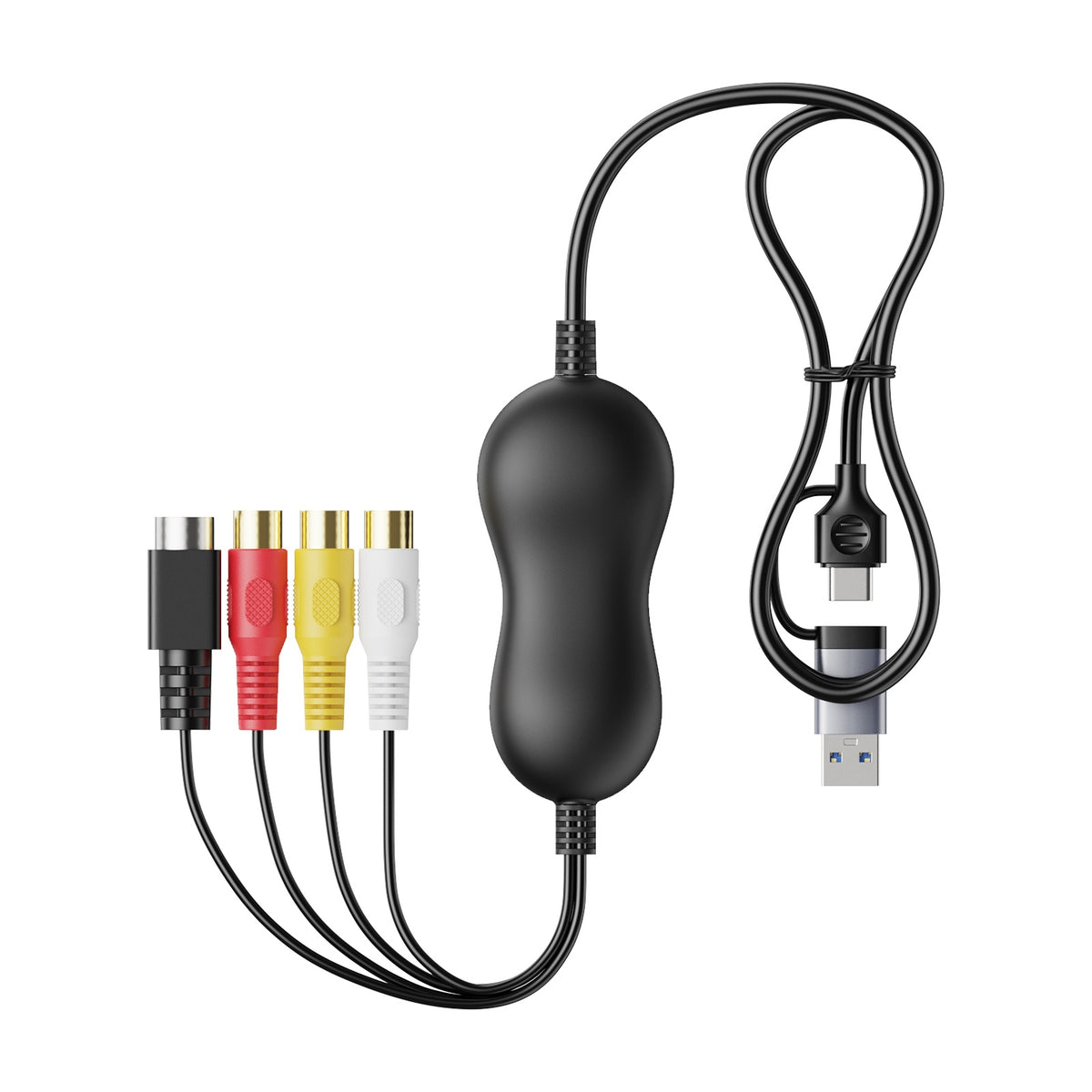 Ezcap USB2.0 UVC analog-til-digital videoopptak USB-A og USB-C