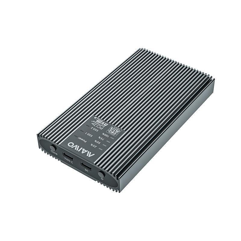 Maiwo Ekstern HDD-klonkabinett M.2 SATA og NVMe SSD USB3.2 10 Gbps 1:1 HDD-klon