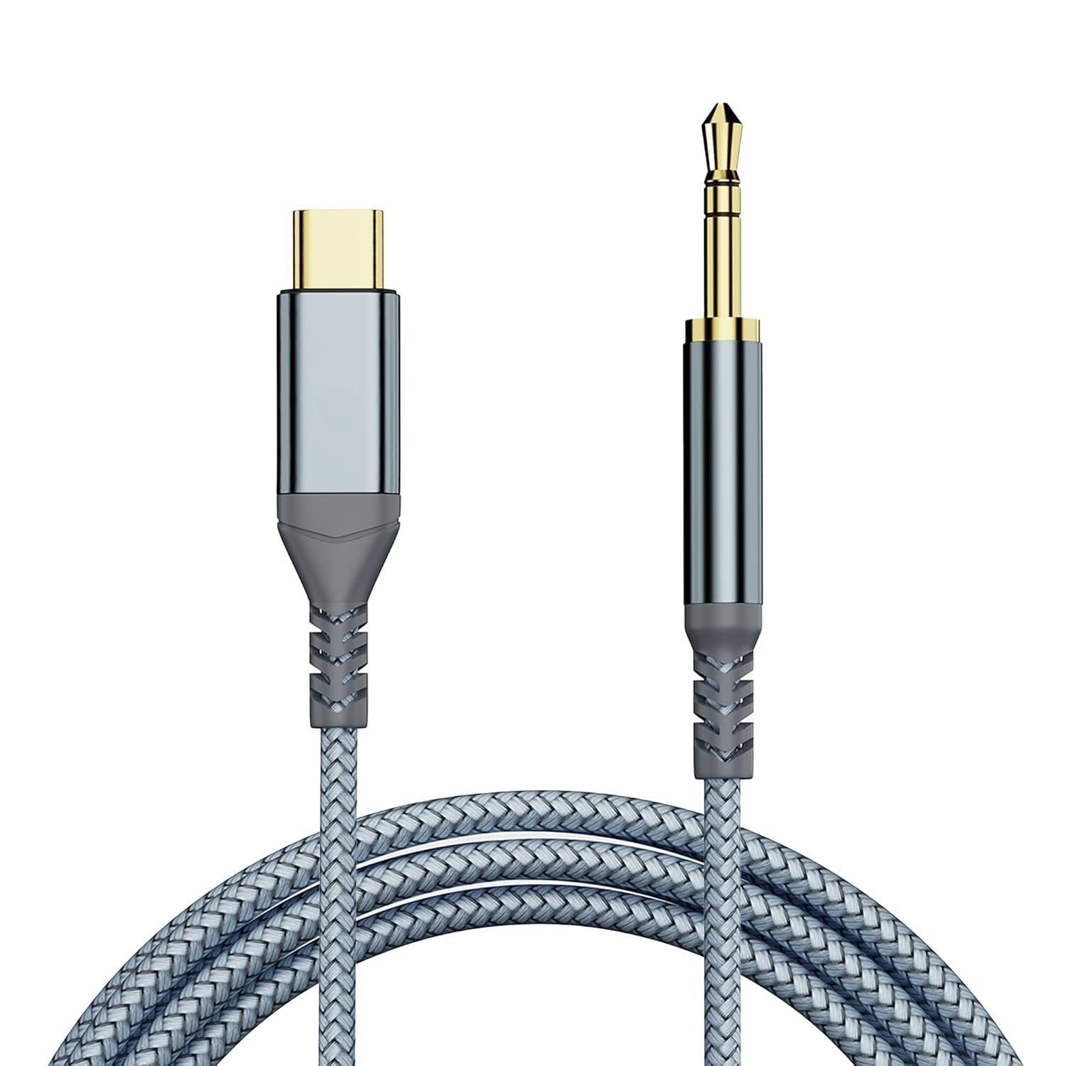 NÖRDIC 1,2 m USB-C til 3,5 mm hodetelefon AUX kabel