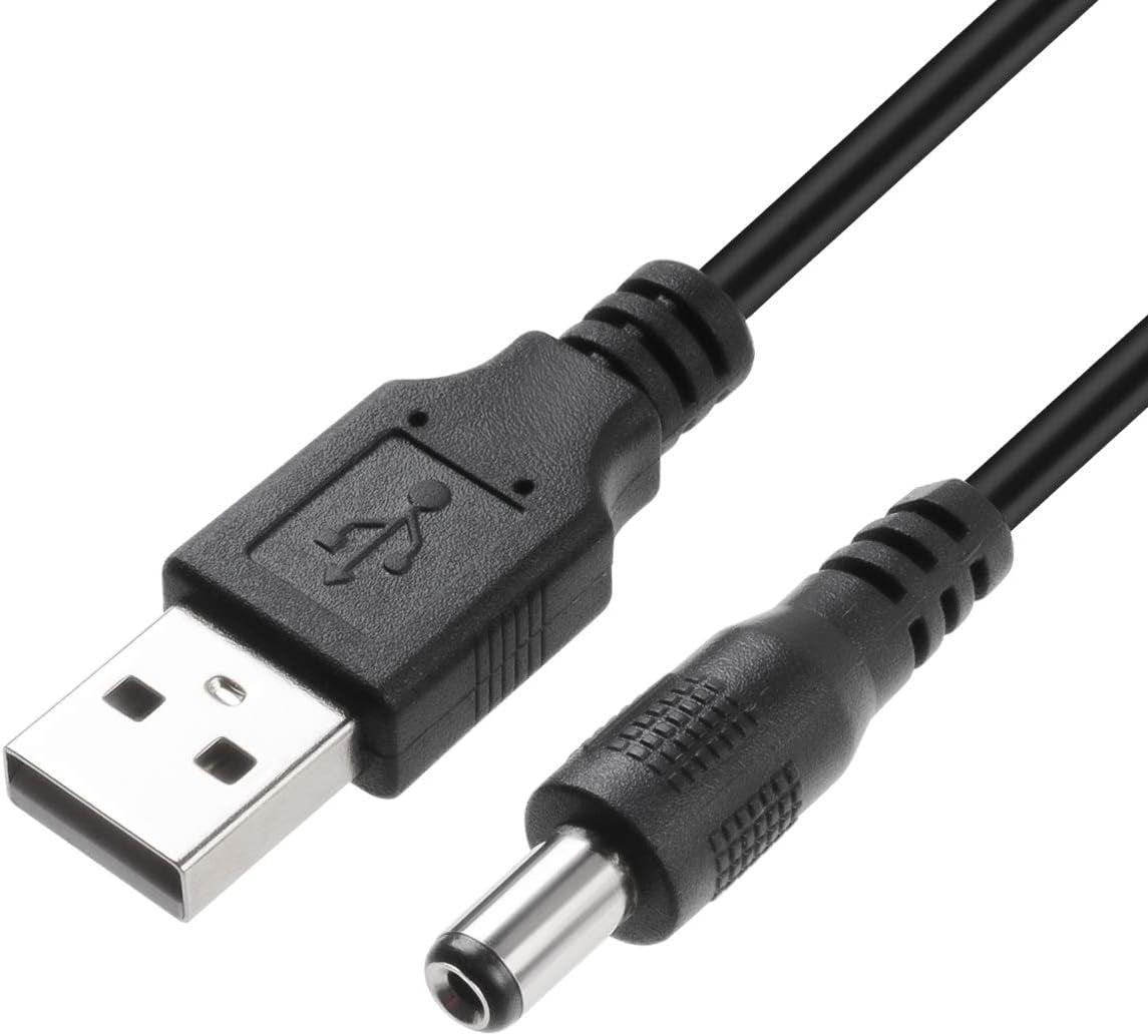 NÖRDIC 1 m USB-A kabel til DC 5.5×2.5 mm 2A