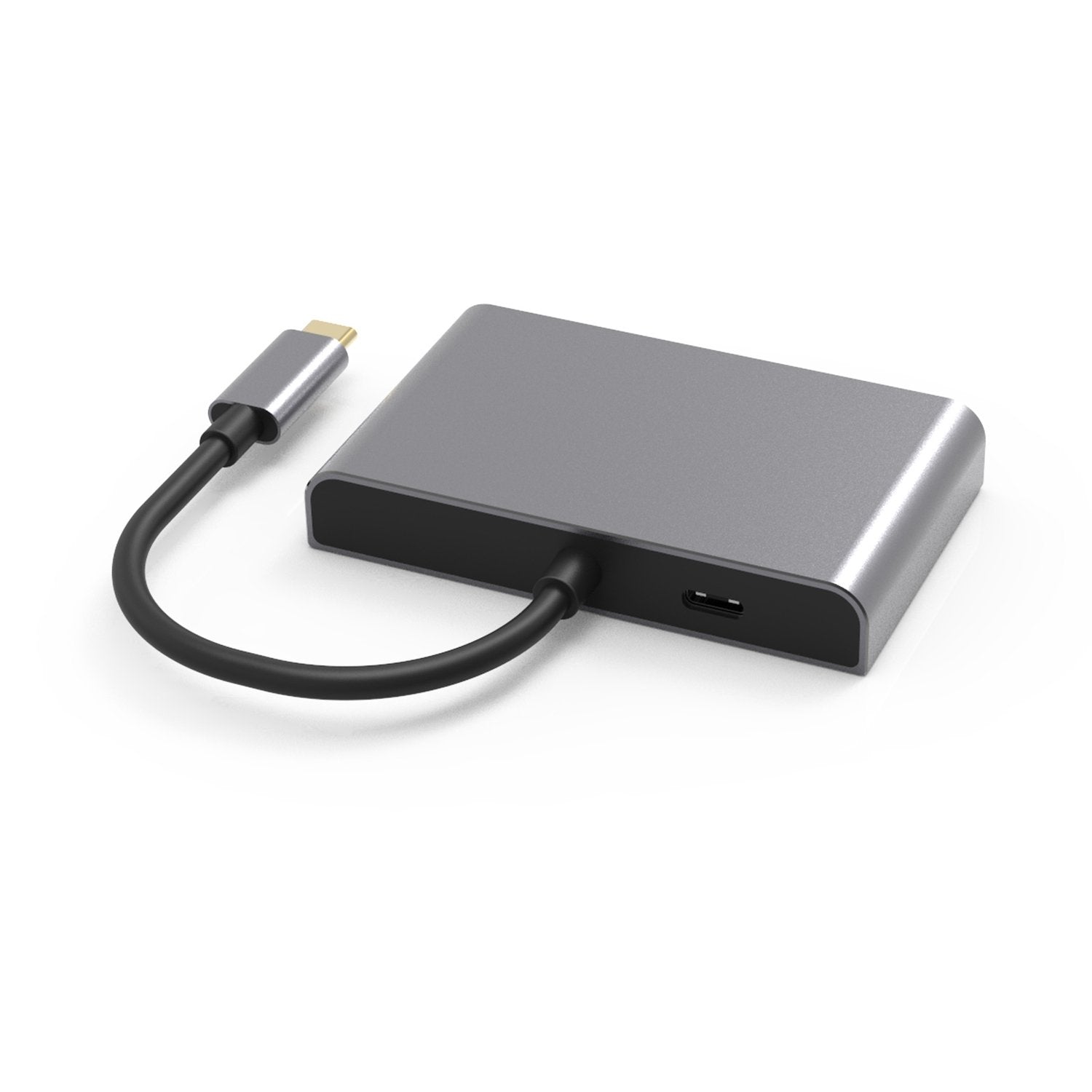 NÖRDIC 1 til 4 USB-C dokkingstasjon 3 skjermer 2xDP 4K60Hz, 1xHDMI 4K60Hz 1x USB-C PD100W