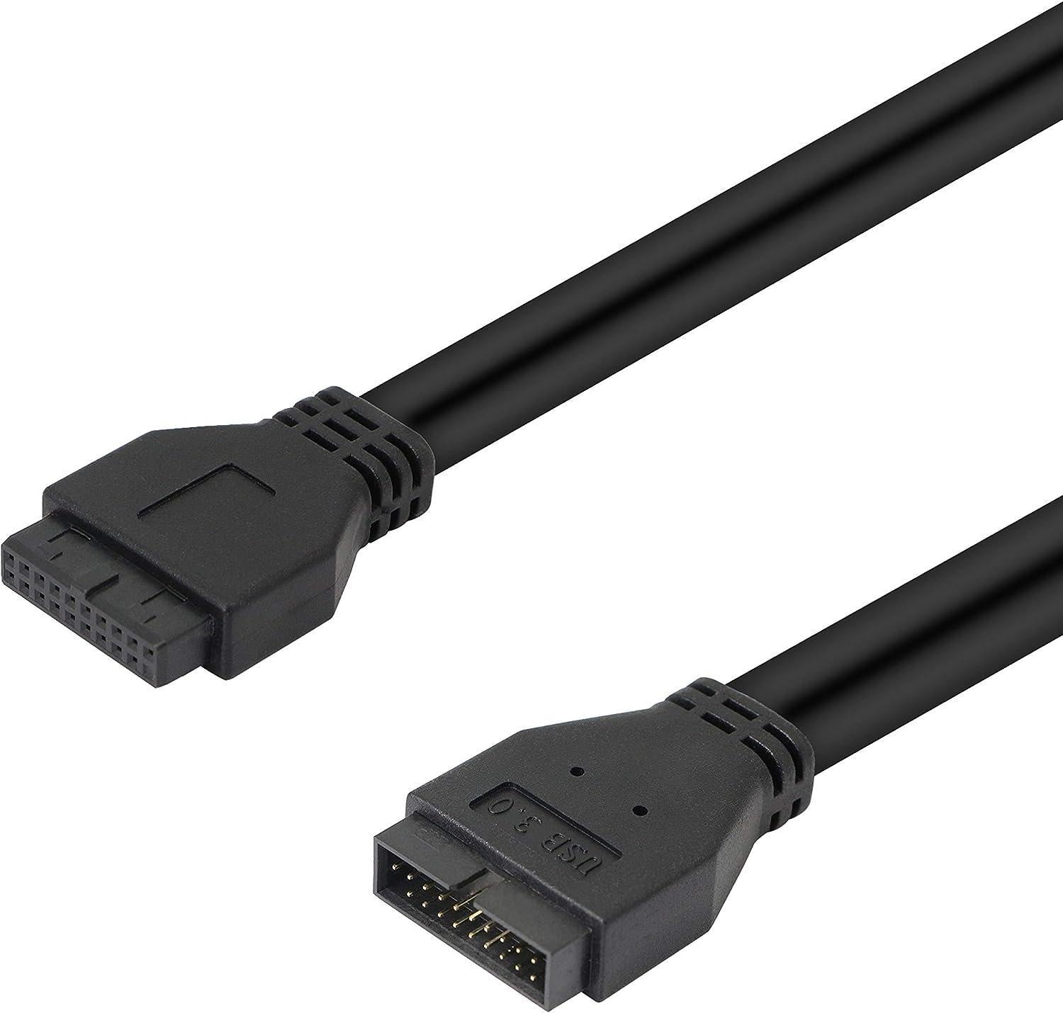 NÖRDIC 20 pins USB header forlengelseskabel hann til hunn 25cm