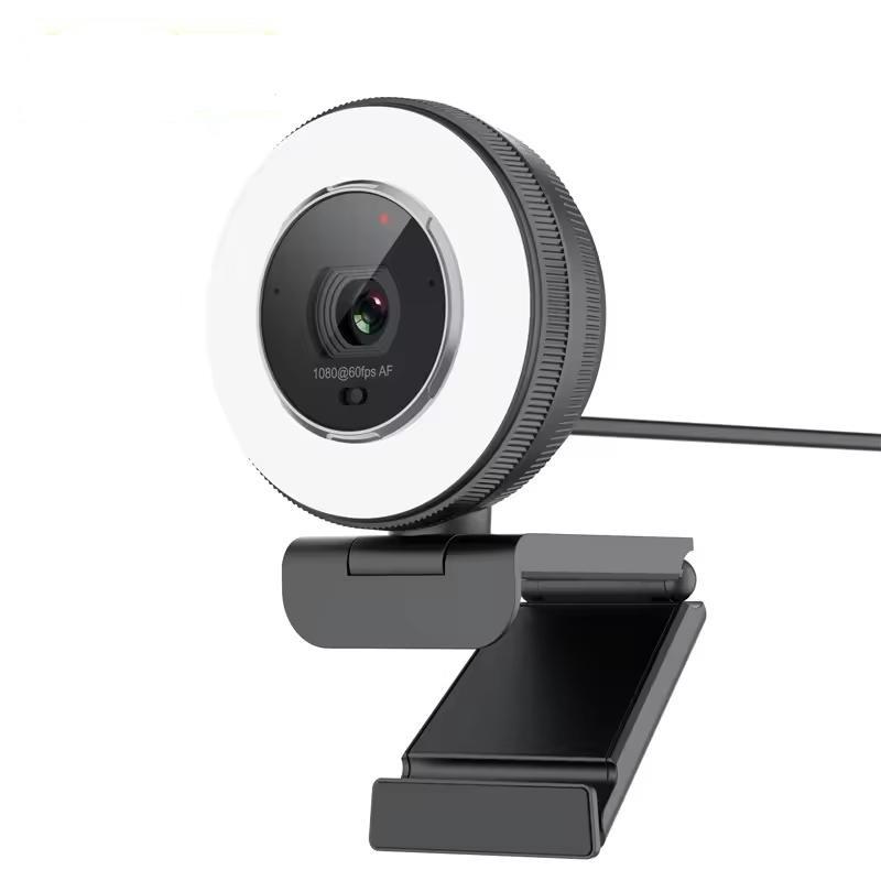 NÖRDIC 2K 30fps 4MP webkamera med ringlys 5X zoom 1/2,8 CMOS-sensor