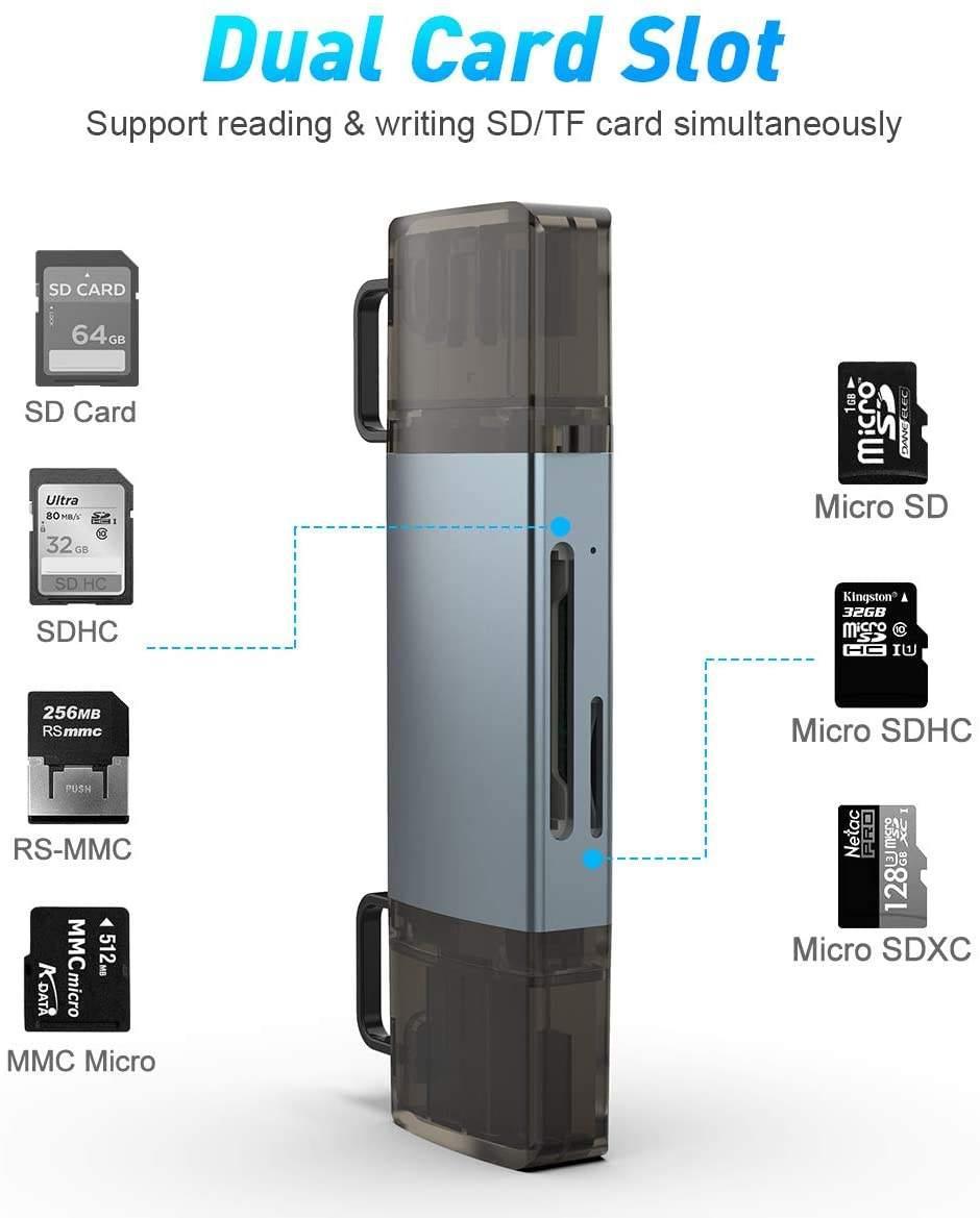 NÖRDIC USB 3.0 kortleser 2 spor SD, MicroSD UHS-I