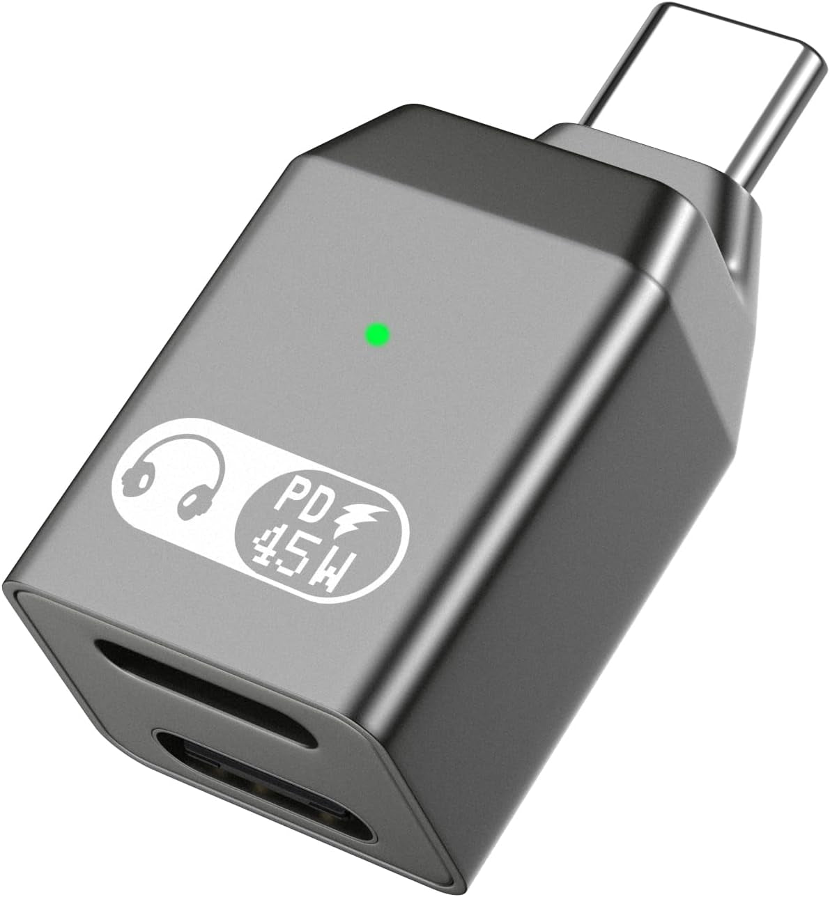 NÖRDIC USB-C til Lightning + USB-C-adapter for lyd og hurtiglading 45W