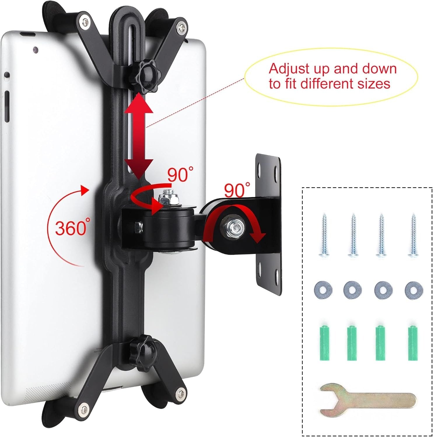 NÖRDIC Roterende 360 graders veggfeste med metallbase og aluminiumslegering for 7-13 tommers størrelse plater.