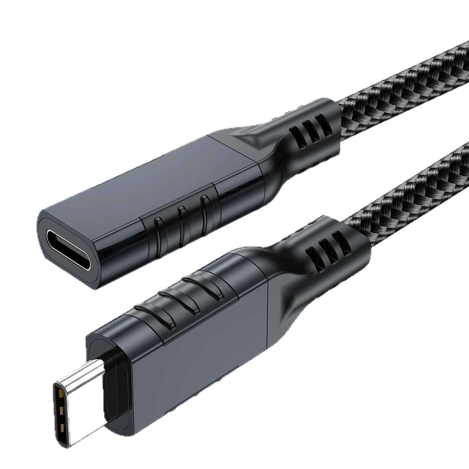 NÖRDIC 3m USB3.2 Gen2 20Gbps USB-C til C nylonflettet forlengelseskabel med Power Delivery 240W 4K60Hz