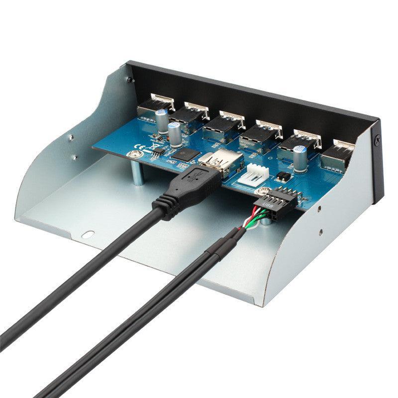 NÖRDIC 5,25" HDD frontpanel 4xUSB3.0 5Gbps og 2xUSB-A 2.0 20pin-kontakt