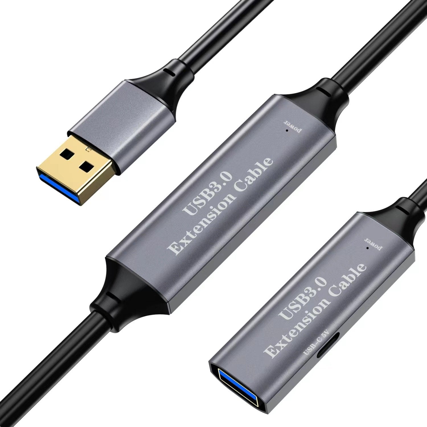 NÖRDIC Active 10m USB3.1 skjøtekabel 5Gbps USB A hann til hunn for Xbox, PS5, Oculus, skriver, skanner, Playstation, VR USB skjøtekabel