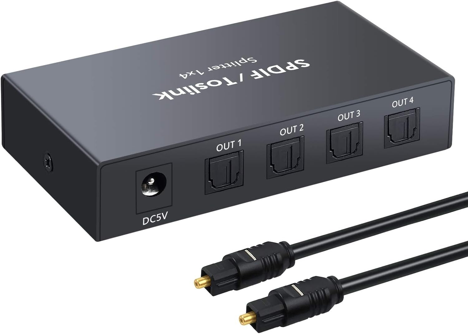NÖRDIC Optical S/PDIF Toslink 1 til 4 splitter 192kHz