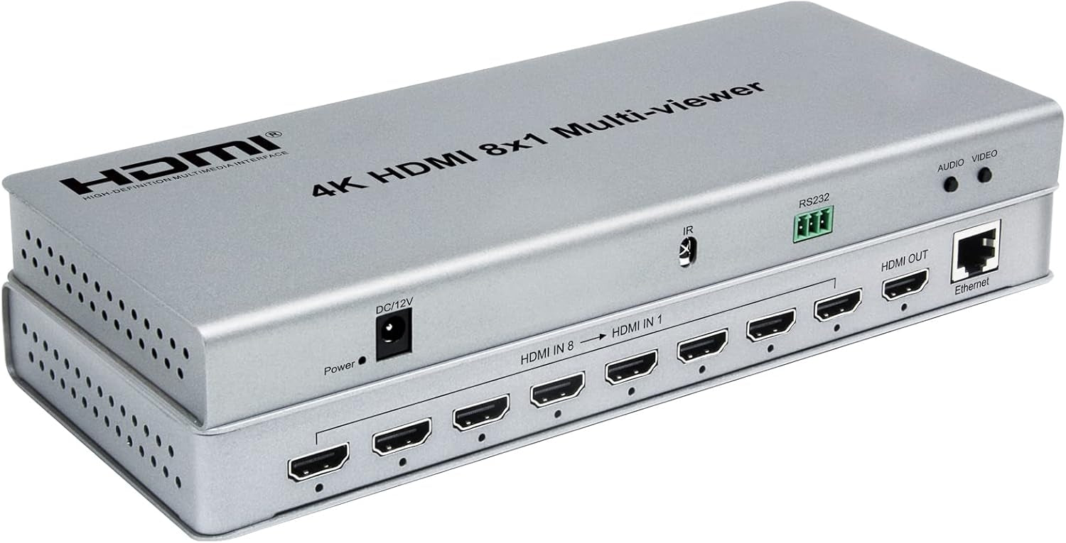 NÖRDIC HDMI 4K30hz 8X1 Multi Viewer Switch
