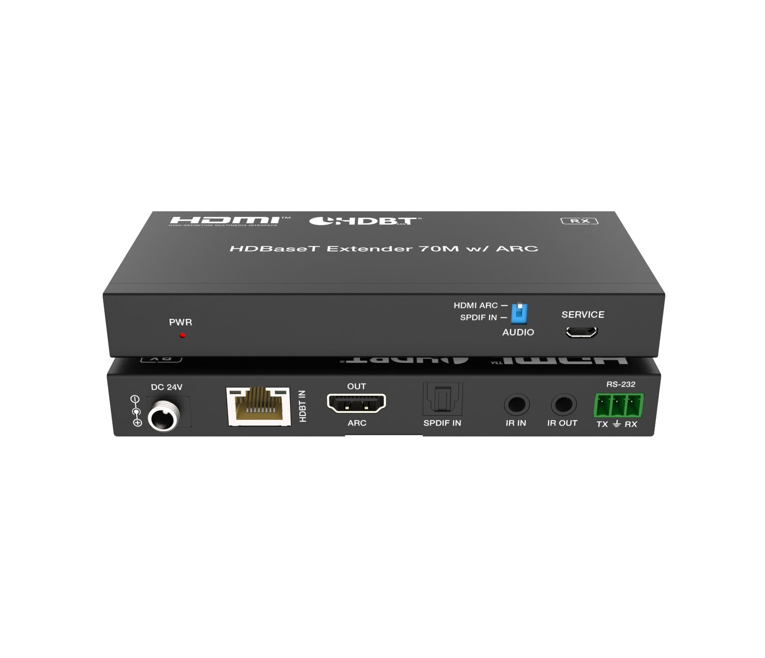 NÖRDIC HDMI 4K60 HDBaseT-forlenger med Toslink og ARC 70m CAT6