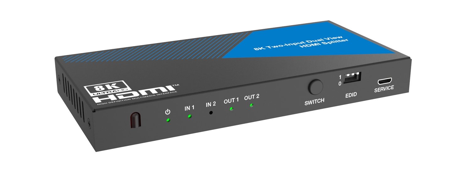 NÖRDIC HDMI Splitter 2 in 2 out, 4K@120Hz, Dolby Vision Pass-Through, HDCP 2.3, Auto EDID Management