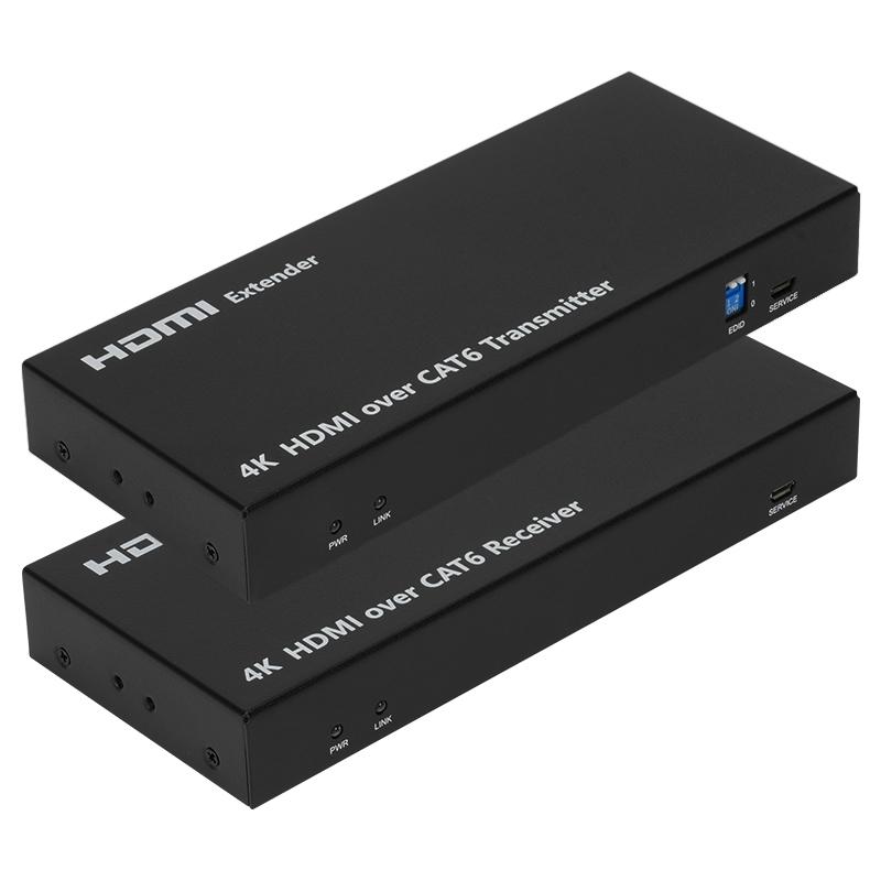 NÖRDIC HDMI-forlenger over Cat6 ethernet, 4K60Hz med HDMI-sløyfe