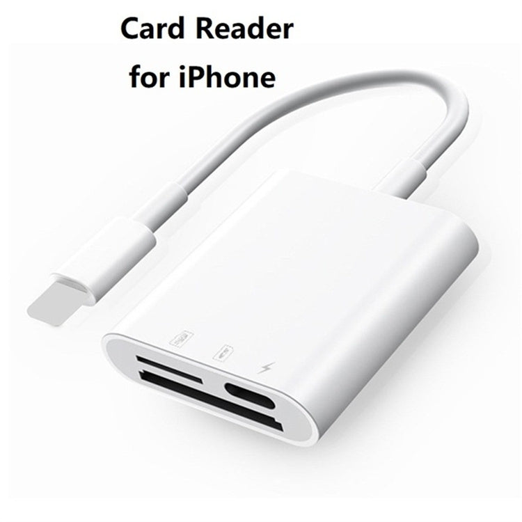 NÖRDIC Lightning-kortleser 2 spor SD, MicroSD 1xLightning-lading UHS-I