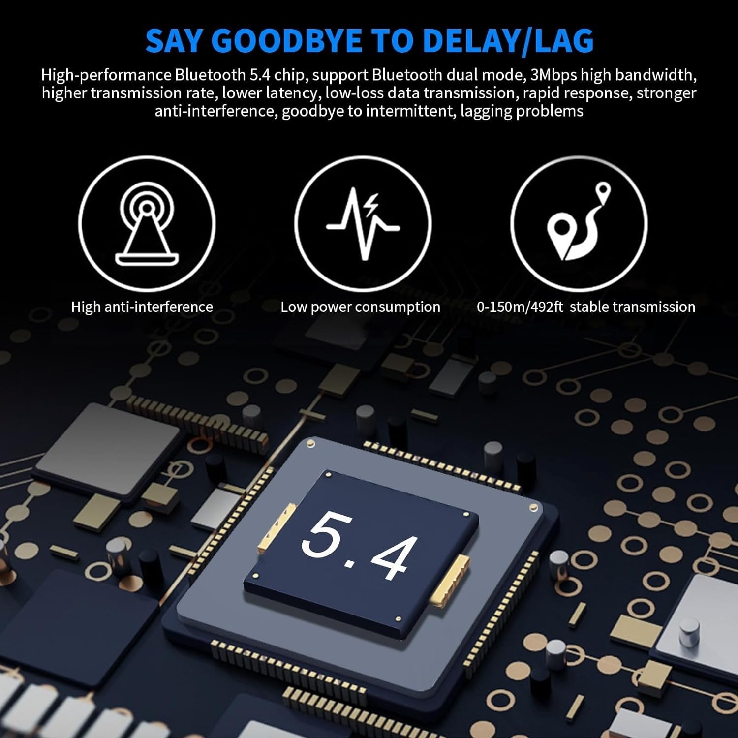 NÖRDIC USB-A adapter langdistanse Bluetooth 5.4 150m