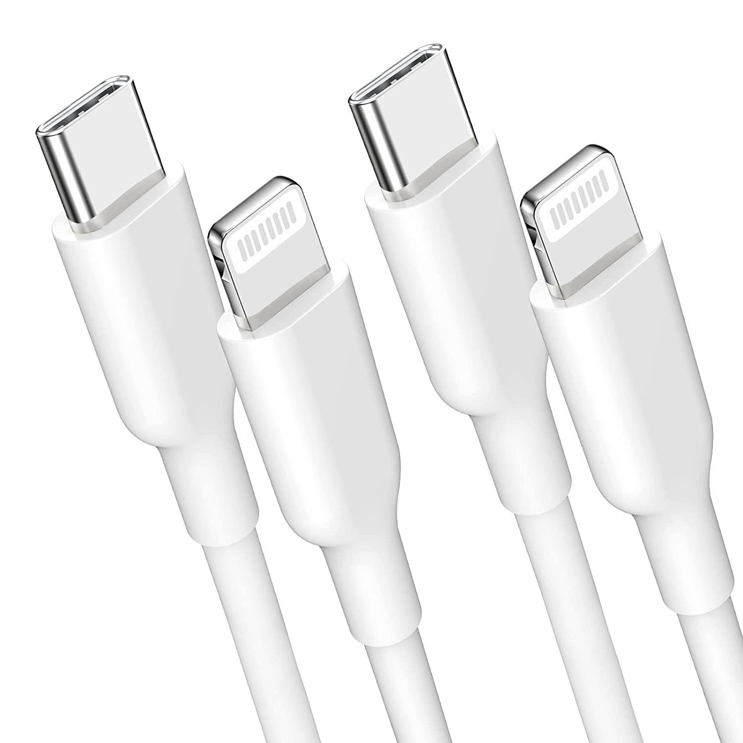 NÖRDIC Non MFI Lightning til USB C-kabel for Iphone, Ipad og Ipod hvit 3m