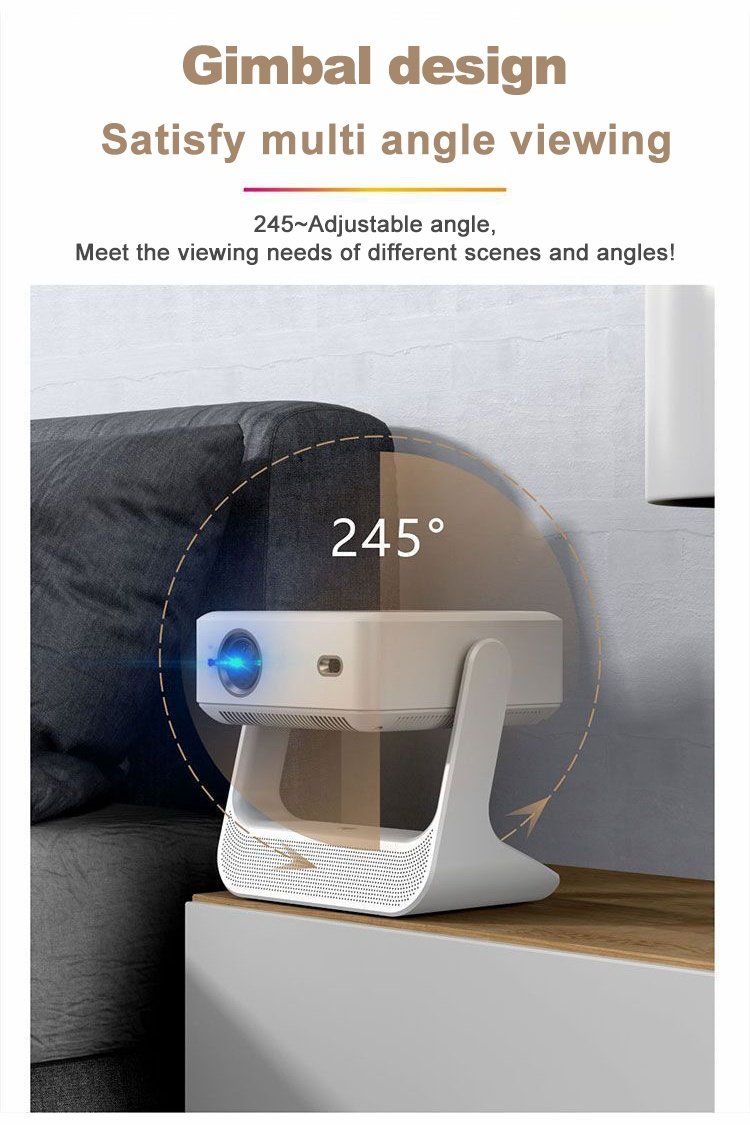 NÖRDIC Smart Touch Screen Projektor for Hjemmekino og Presentasjoner