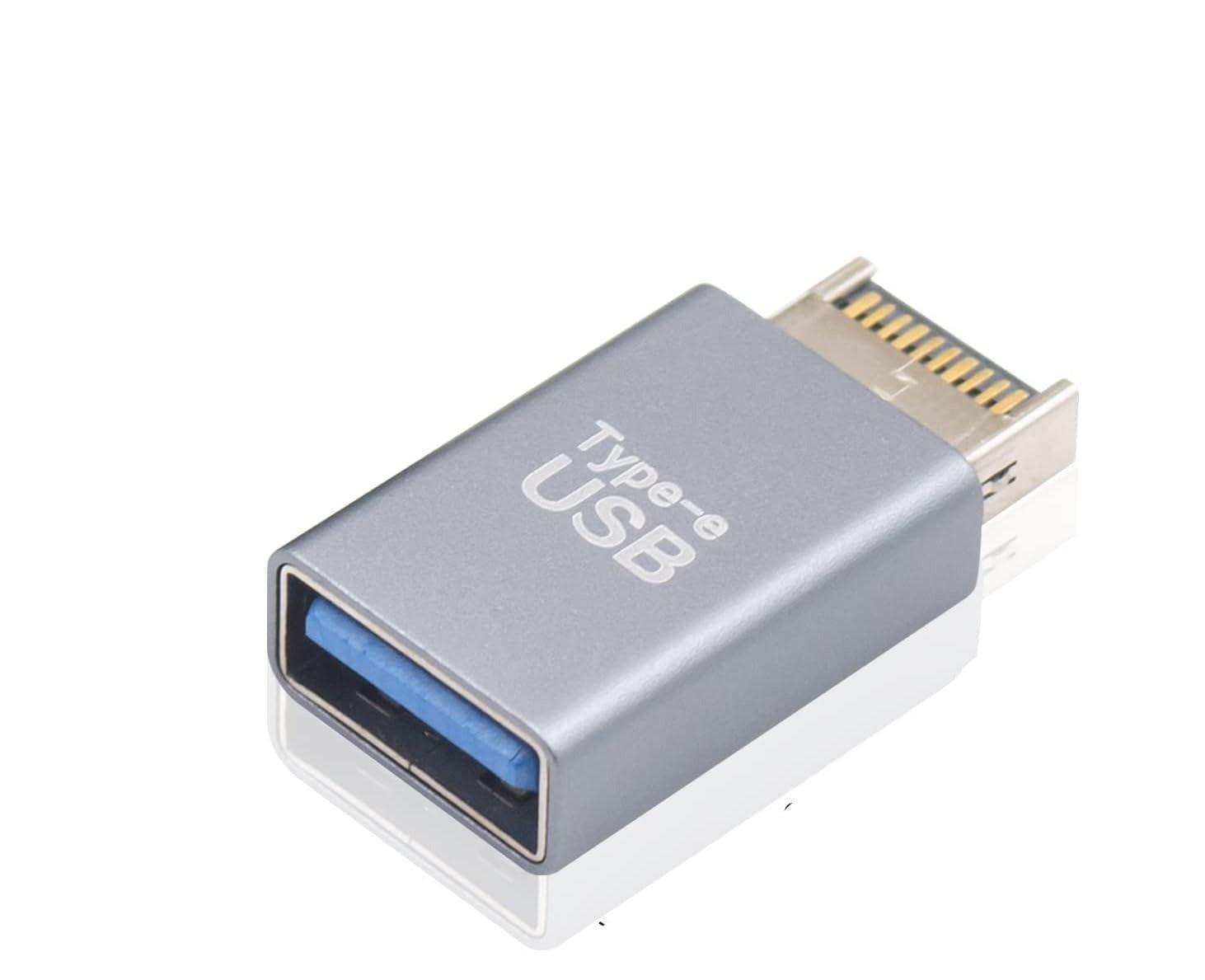 NÖRDIC Type E hann til USB-A hunn frontpaneladapter 10Gbps USB3.1 Type E hovedkortadapter
