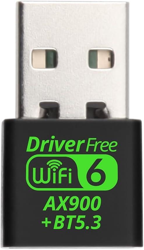 NÖRDIC USB 2.0 WIFI6 Bluetooth 5.3-adapter Dual Band 2.4G & 5GHz 600Mbps