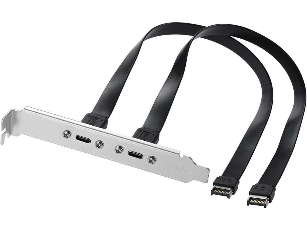 NÖRDIC USB3.1 Frontpaneladapter 2xType E til 2xType C 50cm