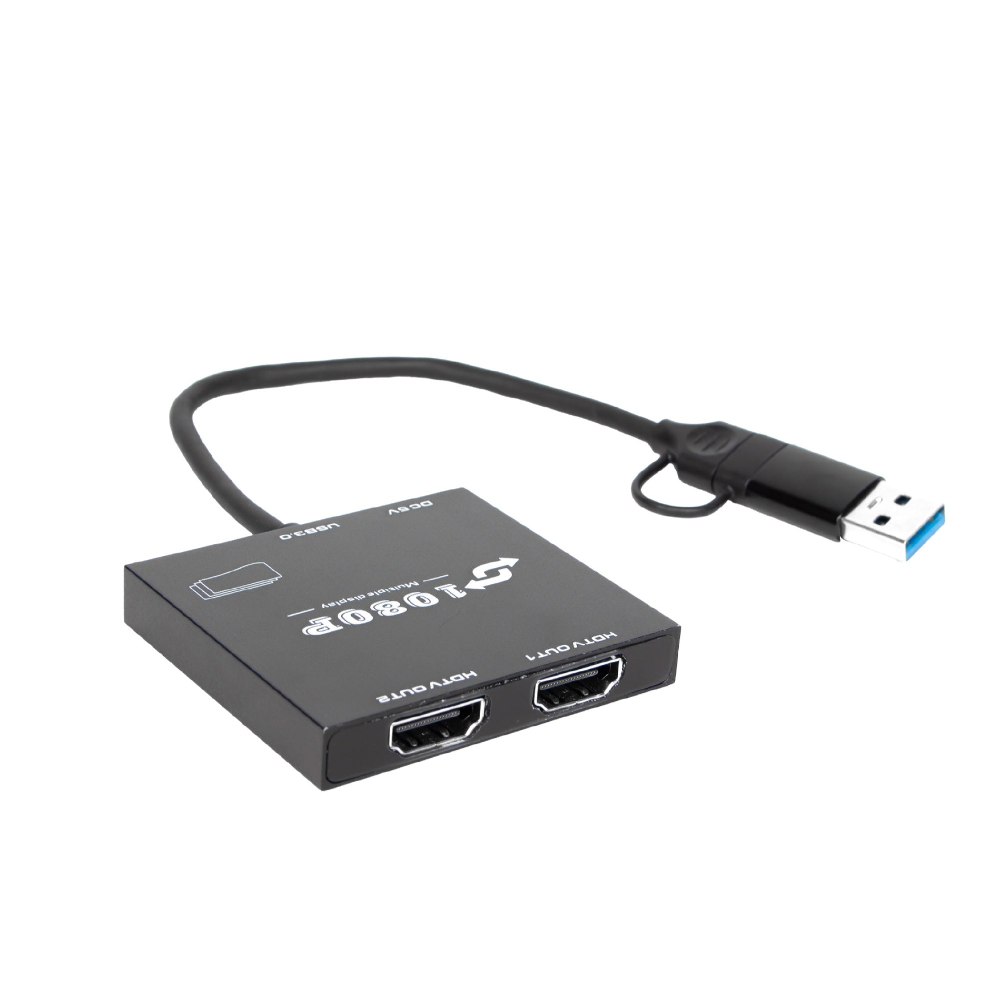 NÖRDIC USB-A og C til Dual HDMI 1080P60Hz