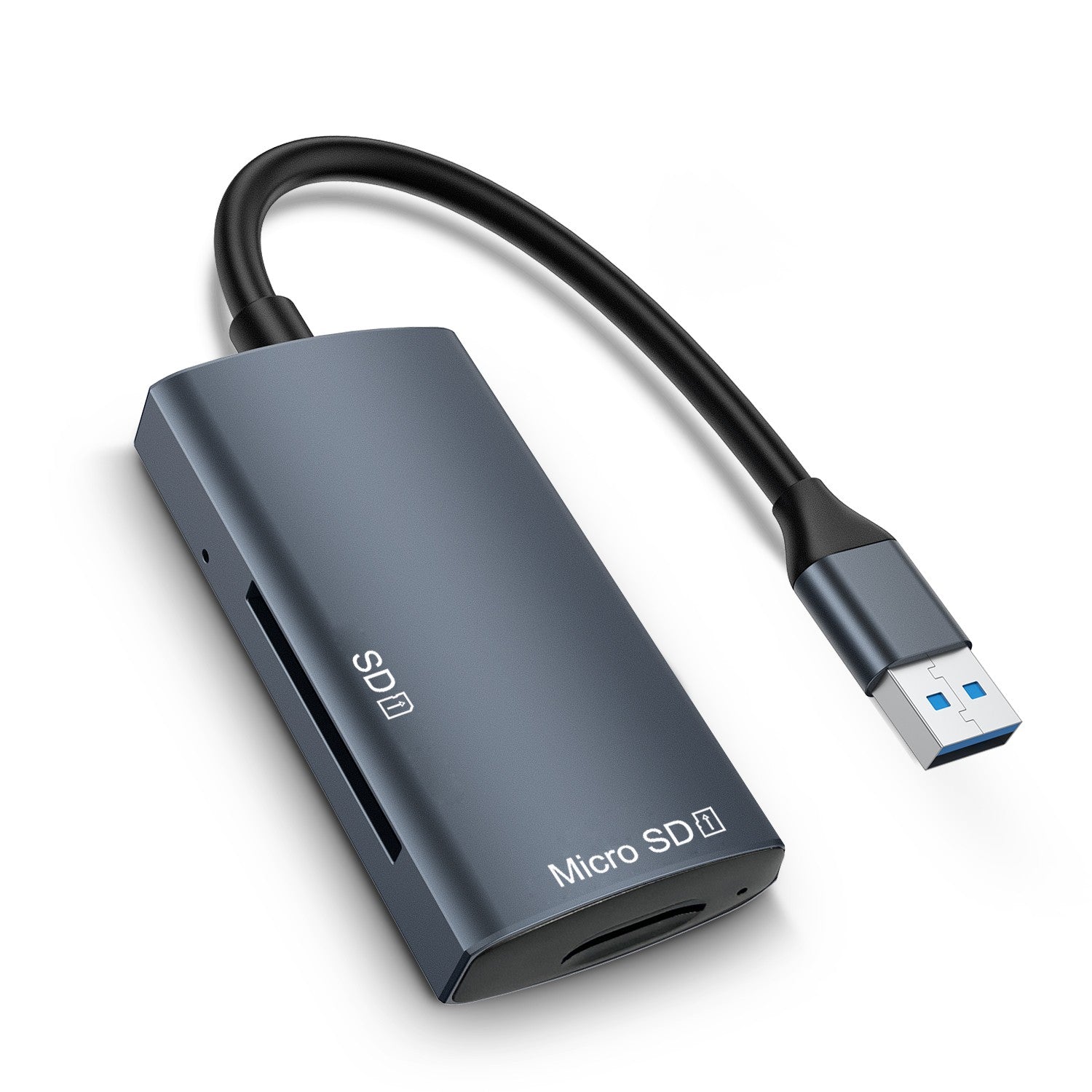 NÖRDIC USB-C 3.0 Kortleser 2 spor SD3.0, MicroSD3.0 UHS-I