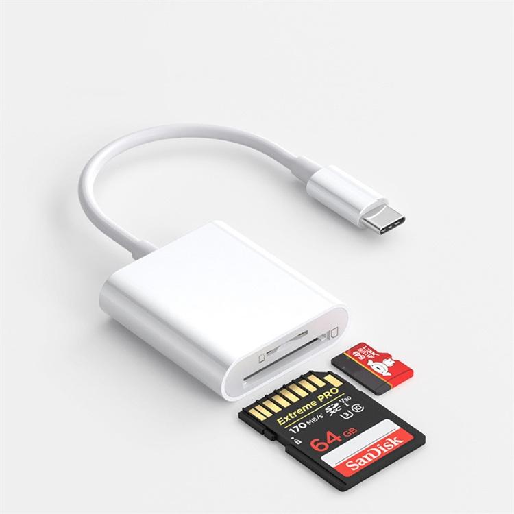 NÖRDIC USB-C kortleser 2 spor SD, MicroSD UHS-I