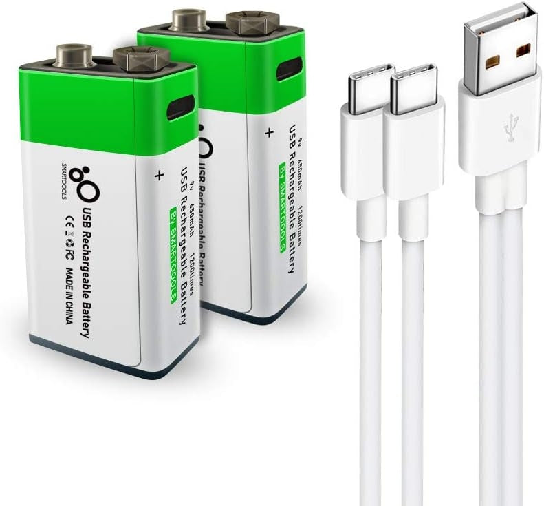 NÖRDIC USB-C Oppladbare Batterier 2-pakning 9V/6LR61
