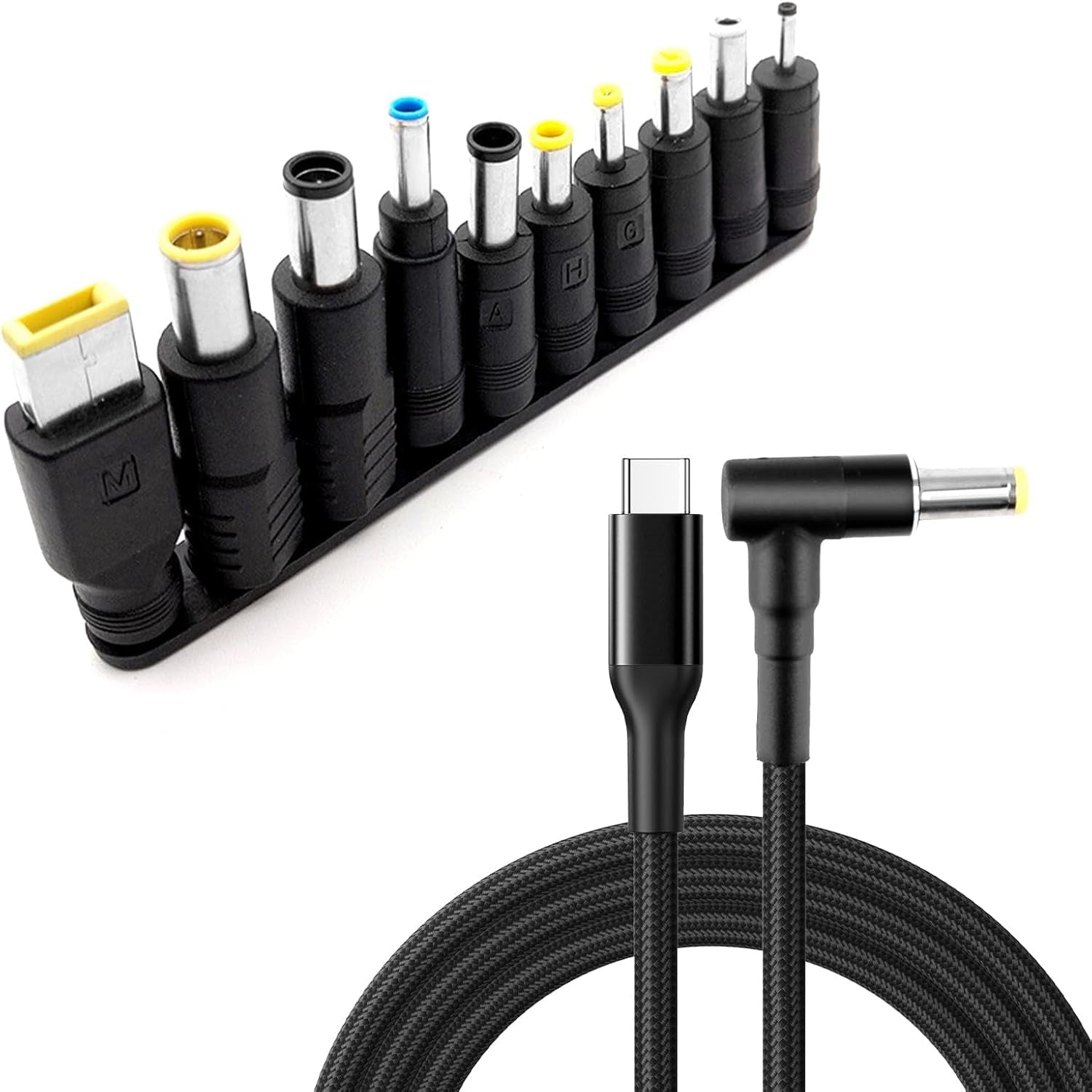 NÖRDIC USB-C til DC-strømkabel med 10 adaptere 1.8m