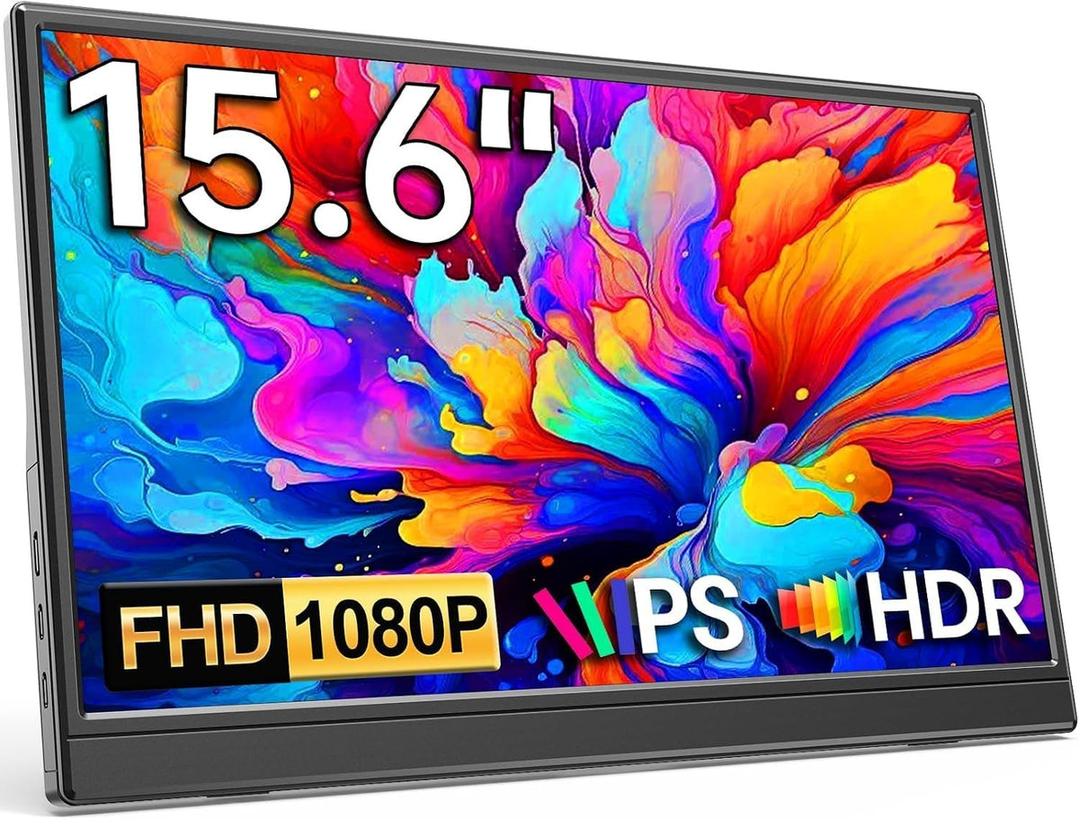 NÖRDIC USB-C og HDMI bærbar LCD-skjerm 15,6" 1920x1080p 60Hz