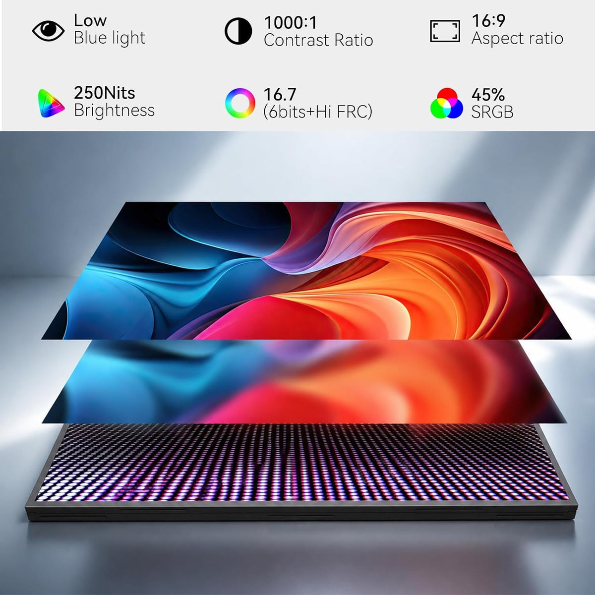 NÖRDIC USB-C og HDMI bærbar LCD-skjerm 15,6" 1920x1080p 60Hz