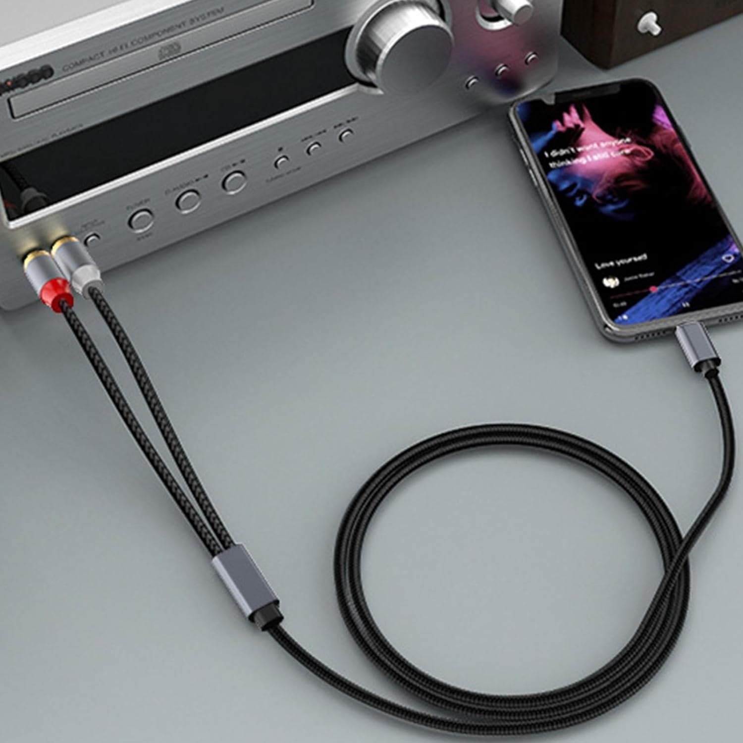 NÖRDIC USB-C til RCA lydkabel 3m