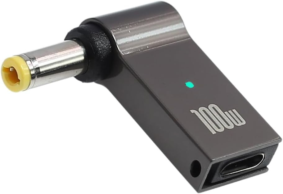 NÖRDIC USB-C til Laptopladeadapter, USB-C til DC-plugg, 100W PD, ladeadapter for bærbar PC 18–20V 5,5×2,5 mm