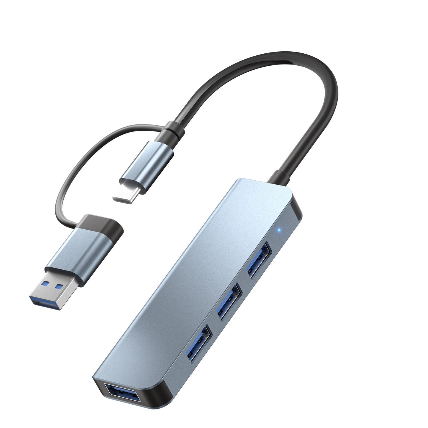 NÖRDIC USB Hub 4 porter 3xUSB-A 2.0 1xUSB-A 3.0
