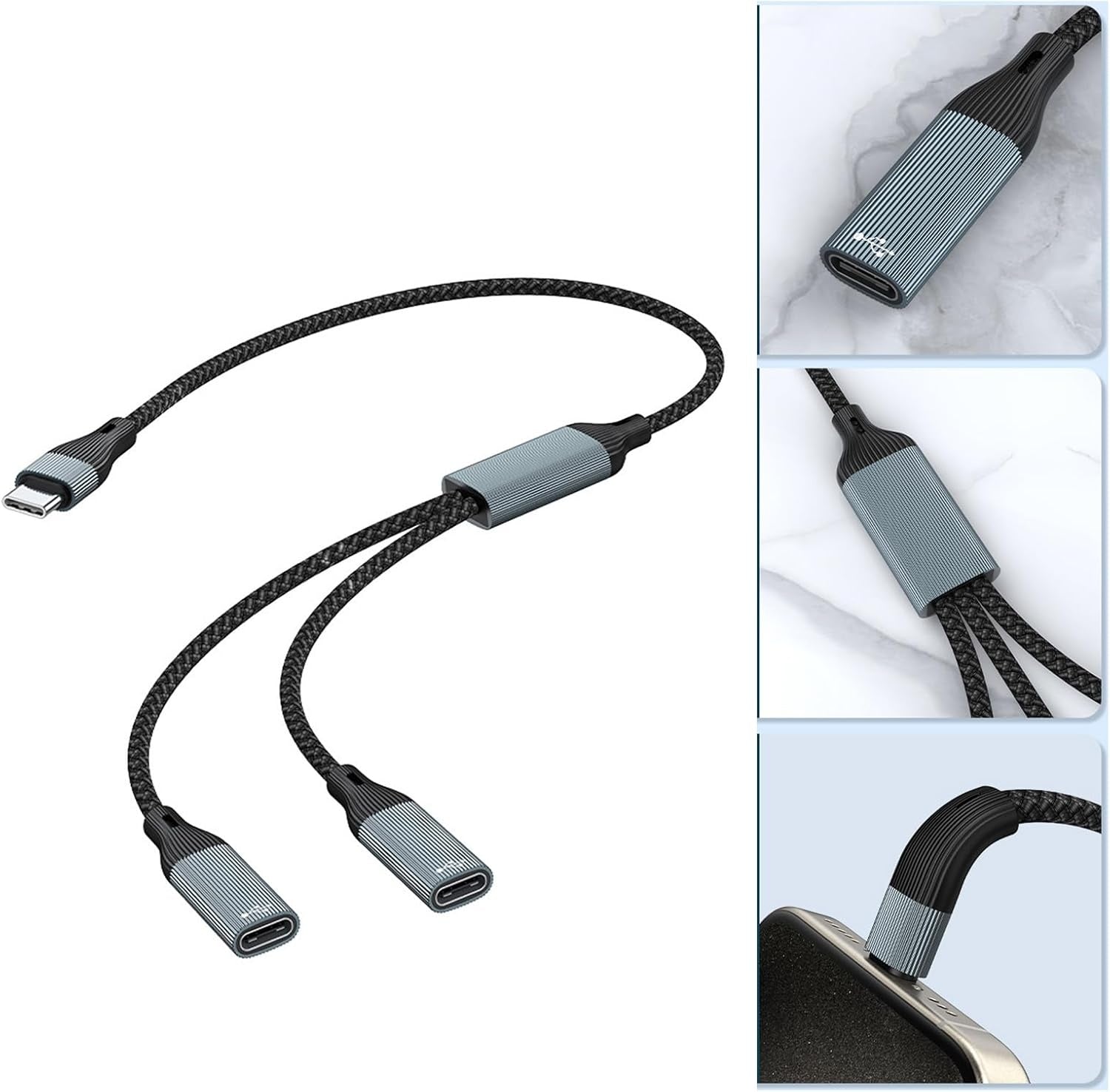 NÖRDIC USB-splitter USB-C til 2xUSB-C