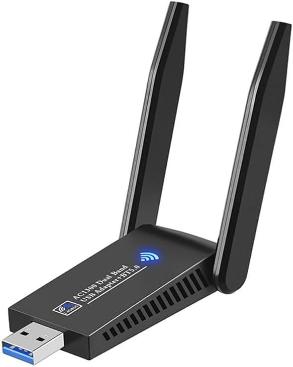 NÖRDIC WIFI6 Bluetooth 5.0 trådløs USB 3.0-adapter Dual Band 2.4/5.8GHz 1300Mbps