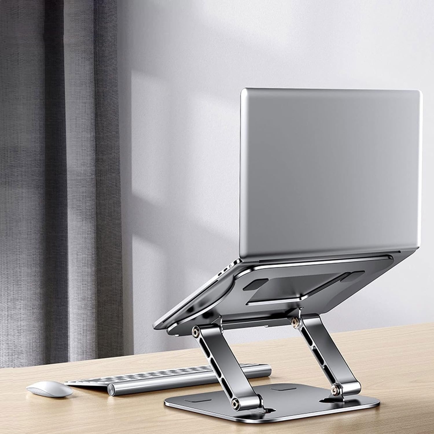 NÖRDIC bærbar stativ for opp til 17" justerbar høyde for bærbar PC-stativ, mørk grå