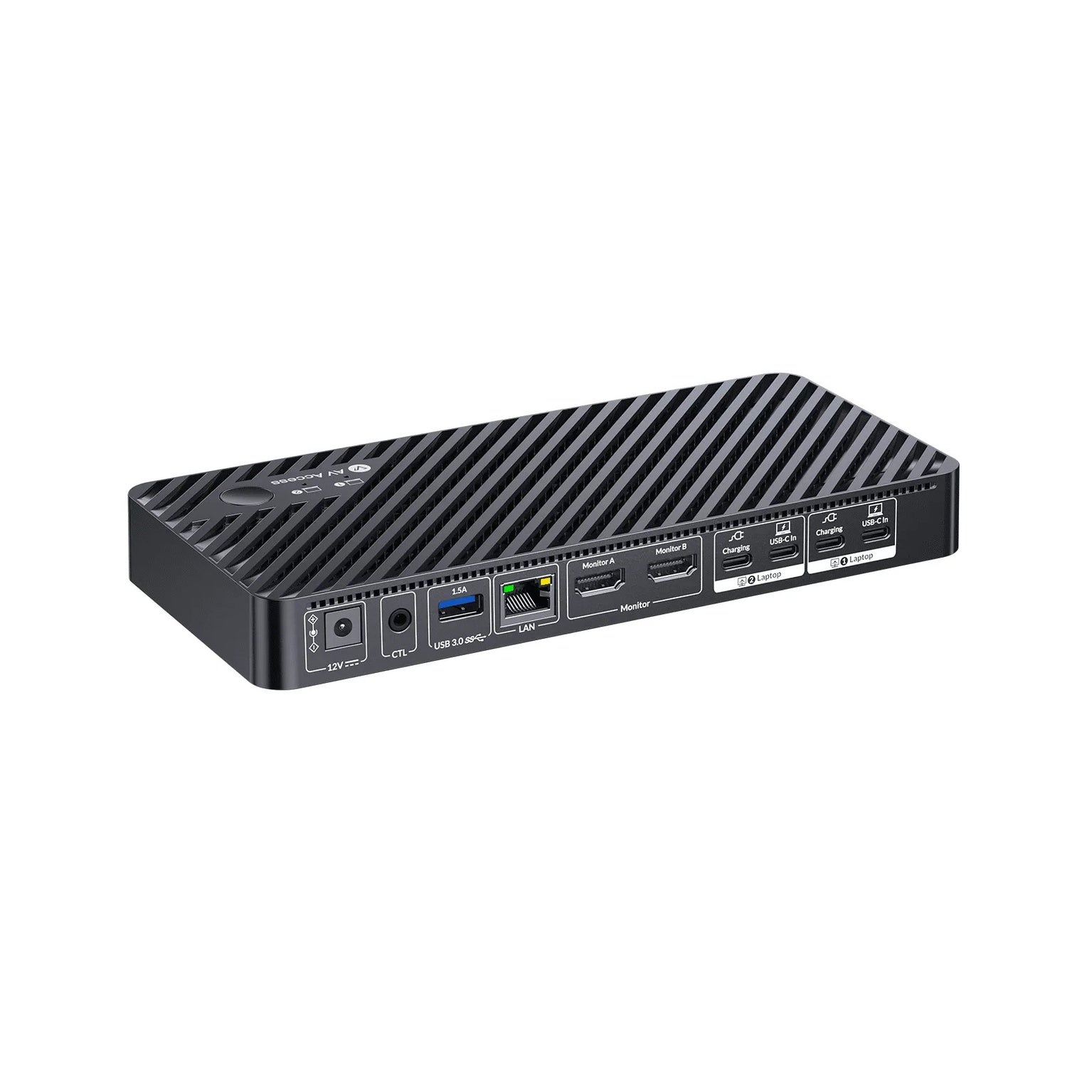 USB-C KVM Dockingsstasjon for 2 bærbare, Dual 4K-skjerm, 11-i-1 med 100W PD, 1Gbps LAN & EDID-emulering