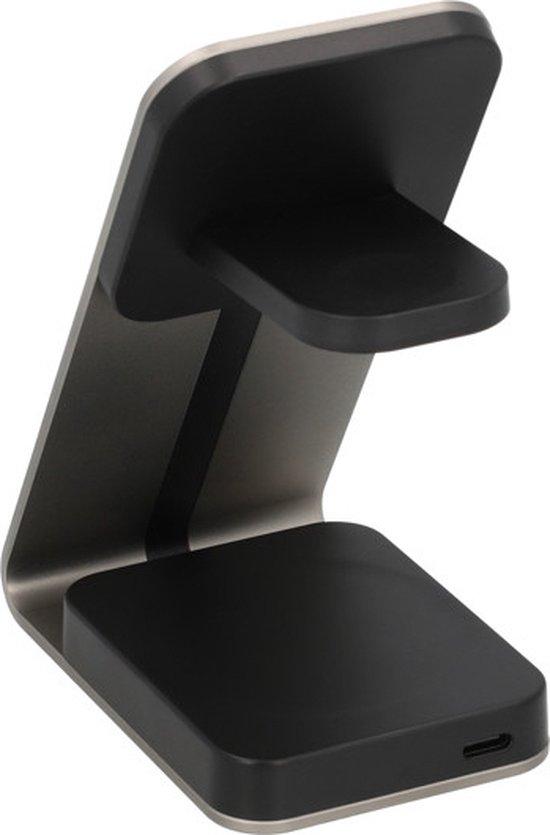 Trådløs Lader for Smartphone, Hodetelefoner og Klokke 15W, Earphone 5W Watch 2.5W Magnetic Magsafe Compatible