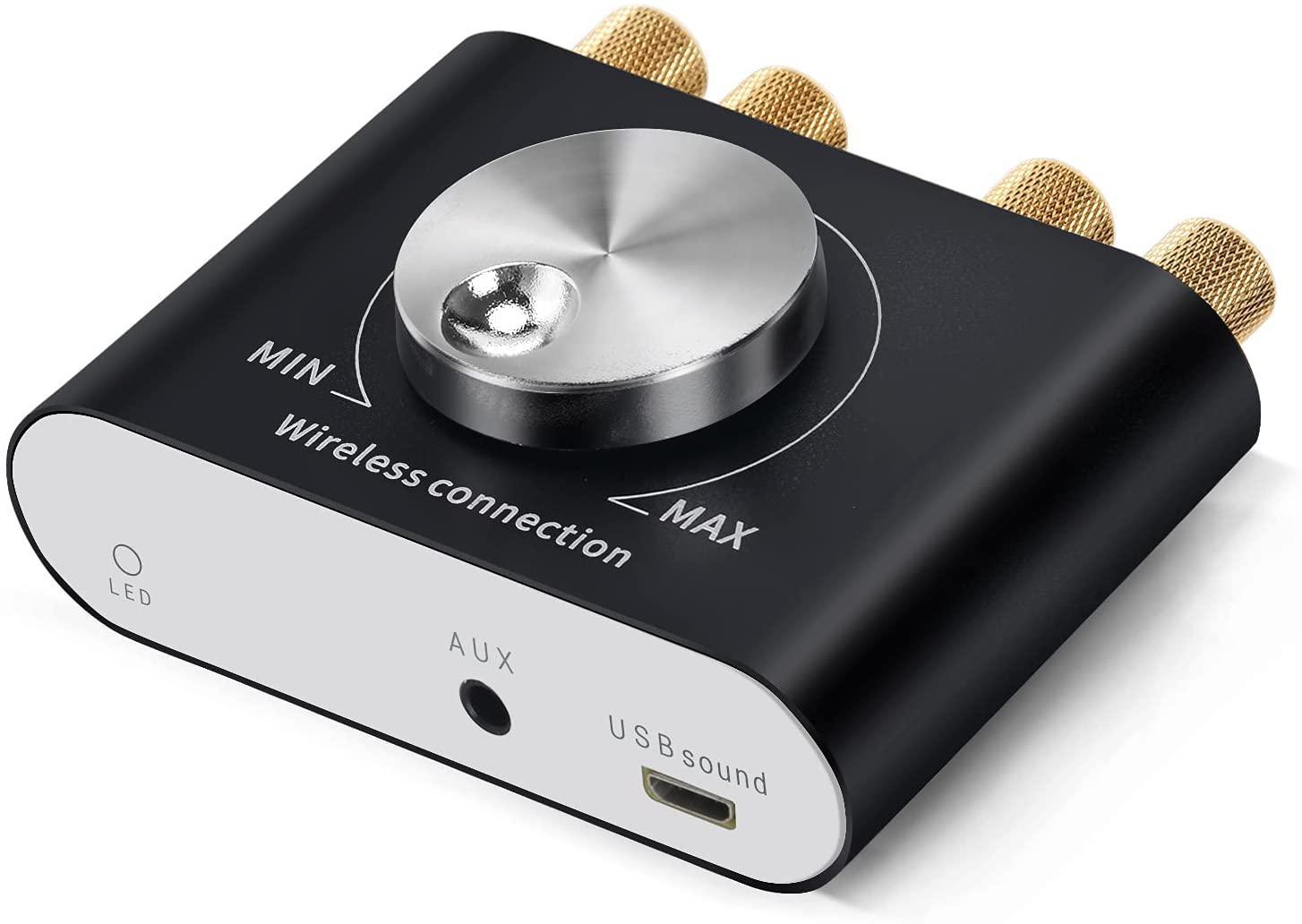 Bluetooth 5.0 Stereo Digital Audio Amplifier 2x30W AUX / USB / BT