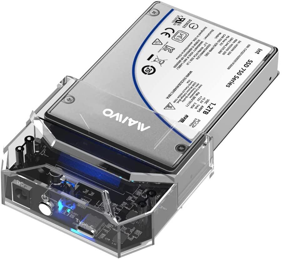 Maiwo K108U eksternt kabinett USB-C 3.2 Gen2 10 Gbps til 2,5" U.2 PCIe NVMe SSD