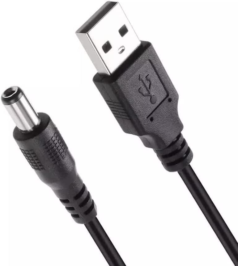 NÖRDIC 1m Strømkabel USB til DC 5,5X2,1mm