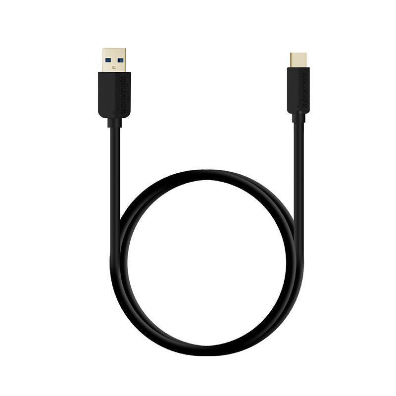 NÖRDIC 3m USB C 2.0 til USB A-kabel 480Mbps svart