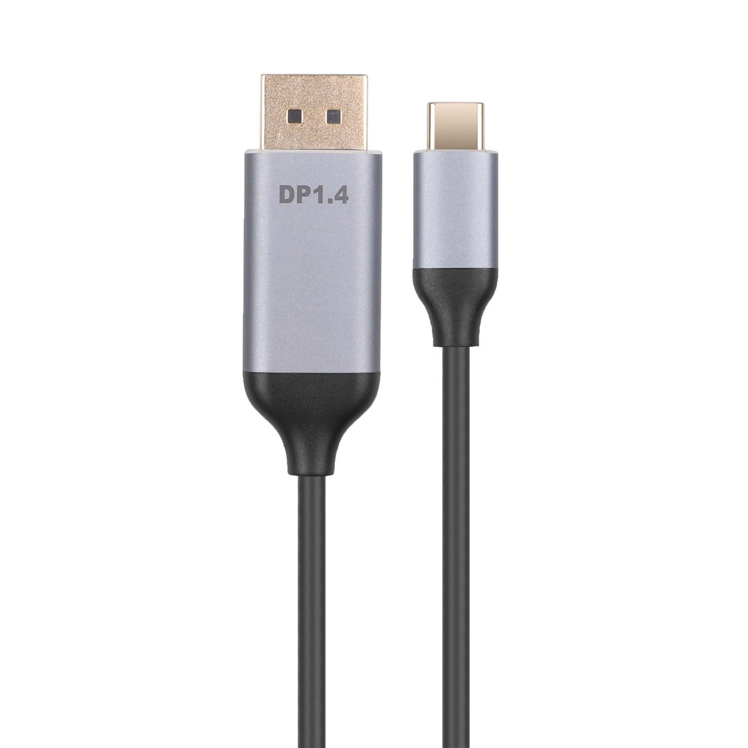 NÖRDIC 50 cm USB-C til DP 1.4-kabel 8K30Hz 4K120Hz 32.4Gbps