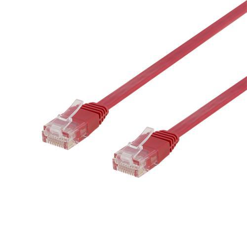 NÖRDIC Cat6 U / UTP flat nettverkskabel 1,5m 250MHz båndbredde og 10Gbps overføringshastighet rød